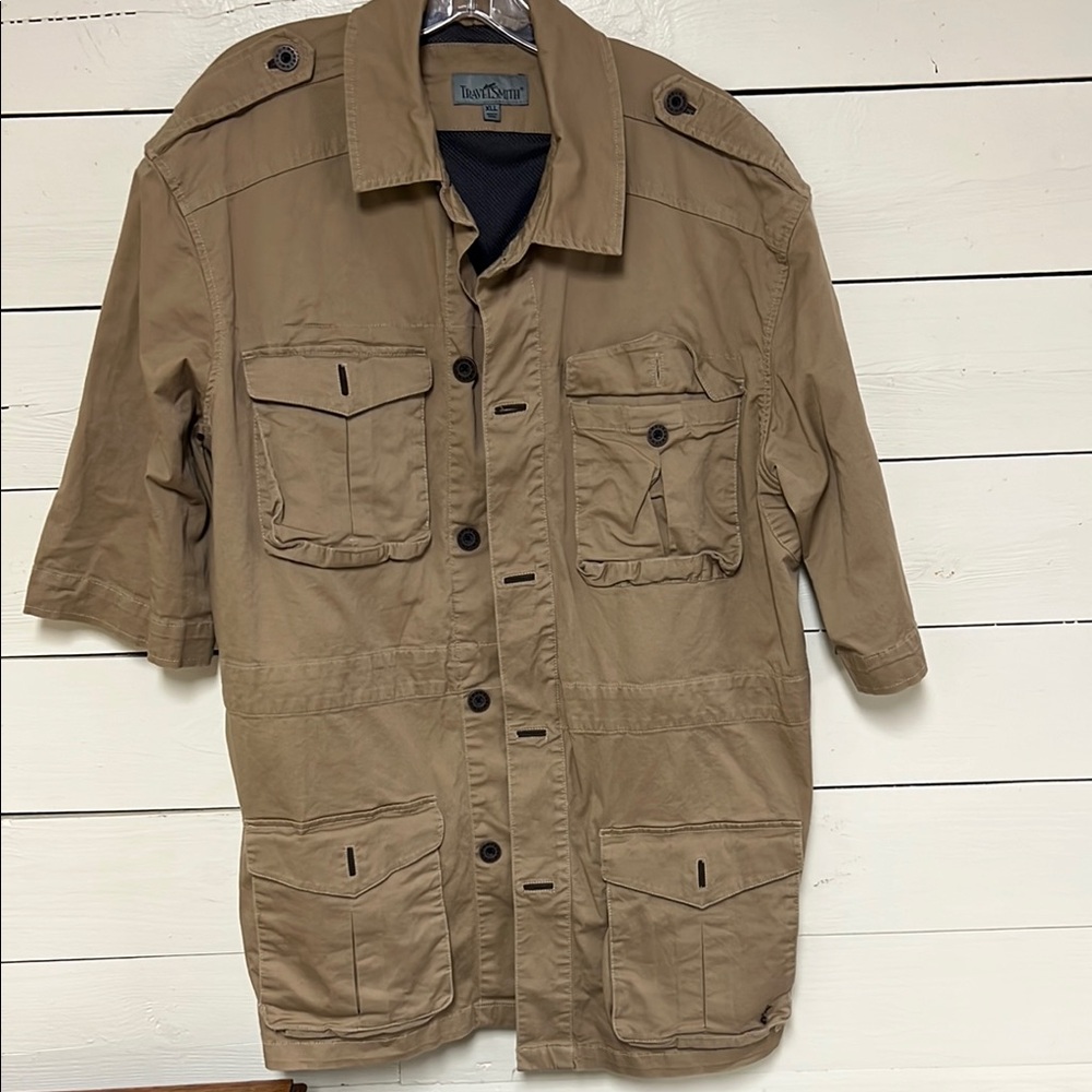 TravelSmith Tan Military Field Jacket Safari Style
